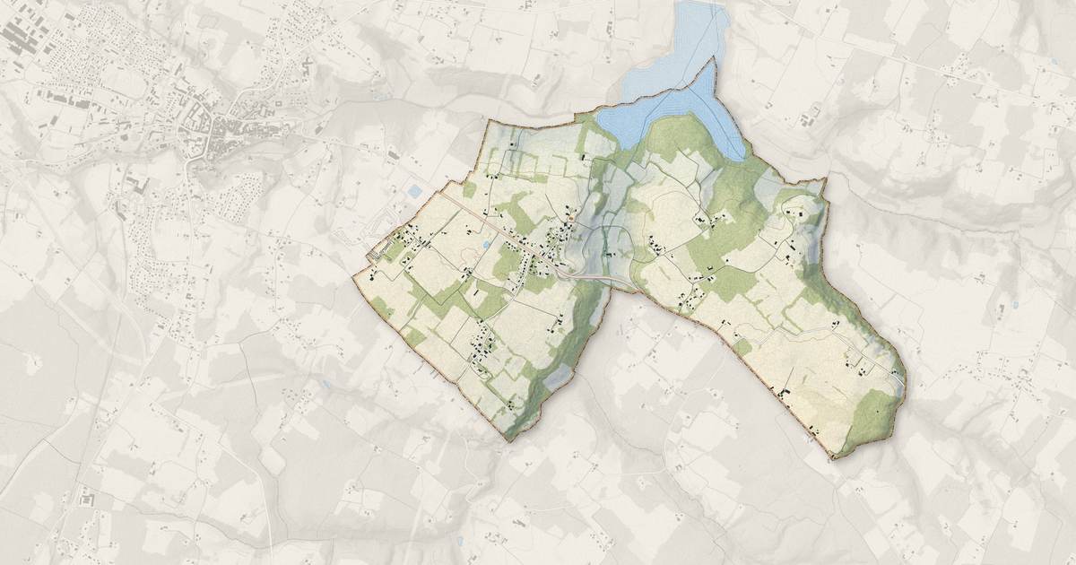 Portrait cartographique de Saint-Côme : relief, eau, forêts, bâti et voies, calculés à partir des données de l'IGN
