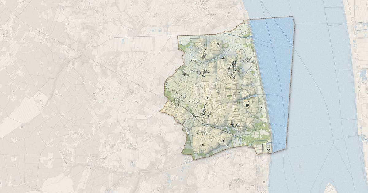 Portrait cartographique de Saint-Estèphe : relief, eau, forêts, bâti et voies, calculés à partir des données de l'IGN