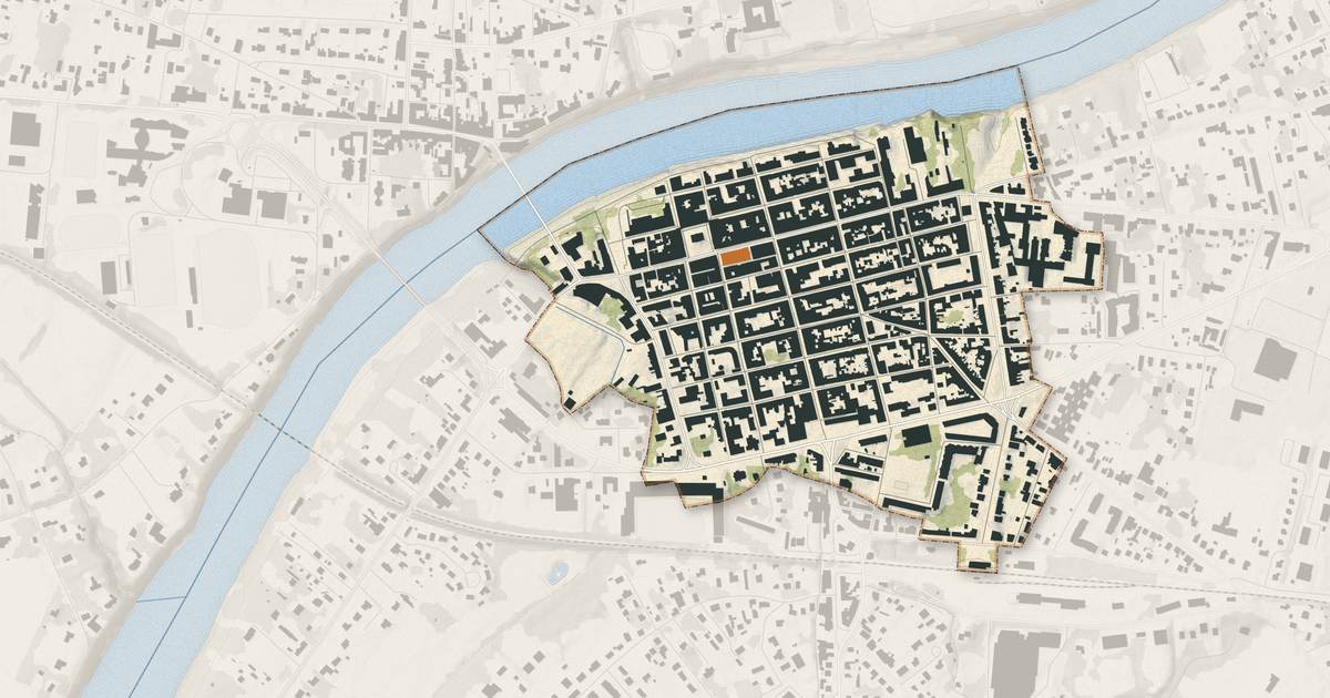 Portrait cartographique de Sainte-Foy-la-Grande : relief, eau, forêts, bâti et voies, calculés à partir des données de l'IGN