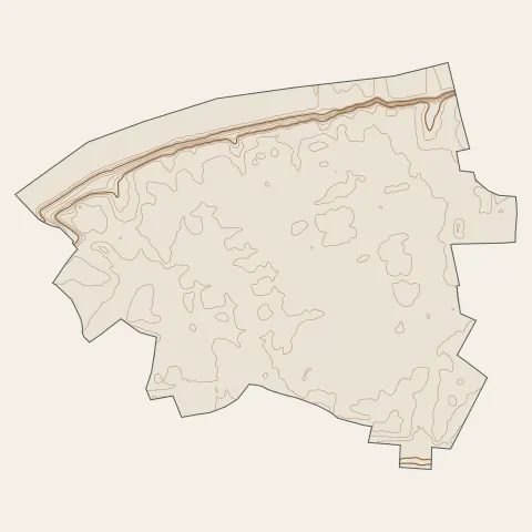 Sainte-Foy-la-Grande : courbes de niveau