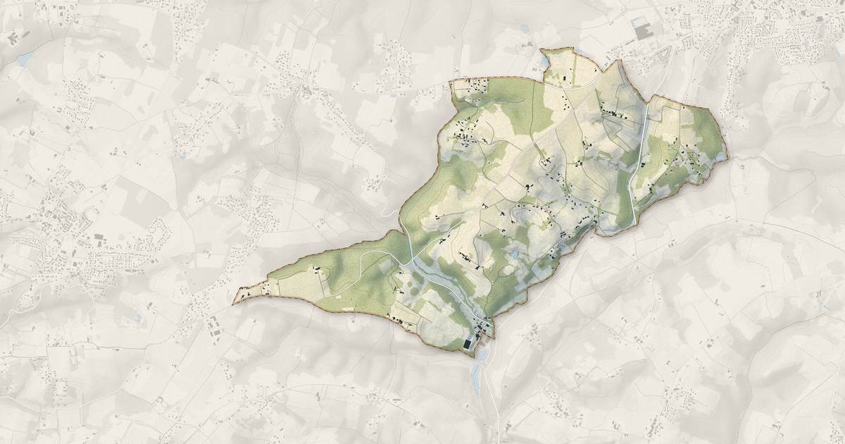 Portrait cartographique de Saint-Genès-de-Lombaud : relief, eau, forêts, bâti et voies, calculés à partir des données de l'IGN