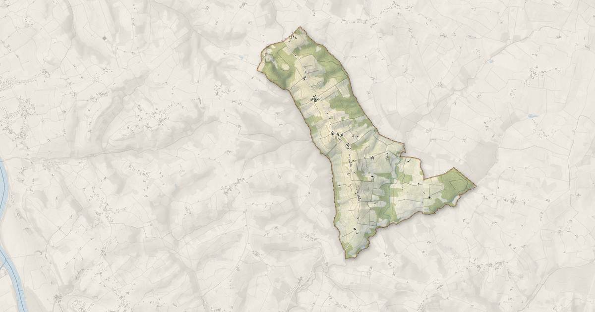 Portrait cartographique de Saint-Germain-de-Grave : relief, eau, forêts, bâti et voies, calculés à partir des données de l'IGN