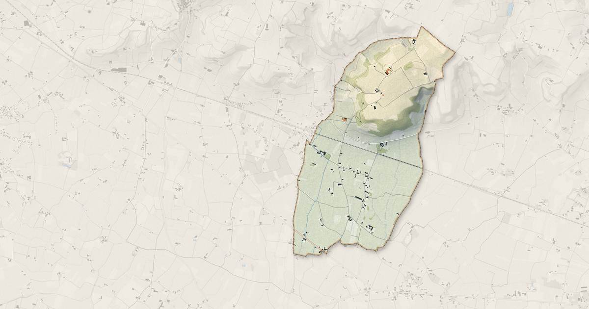 Portrait cartographique de Saint-Hippolyte : relief, eau, forêts, bâti et voies, calculés à partir des données de l'IGN