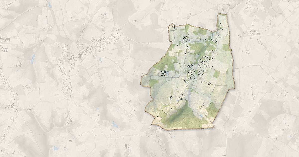 Portrait cartographique de Saint-Léon : relief, eau, forêts, bâti et voies, calculés à partir des données de l'IGN