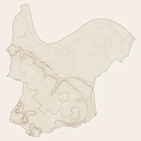 Saint-Loubès : courbes de niveau