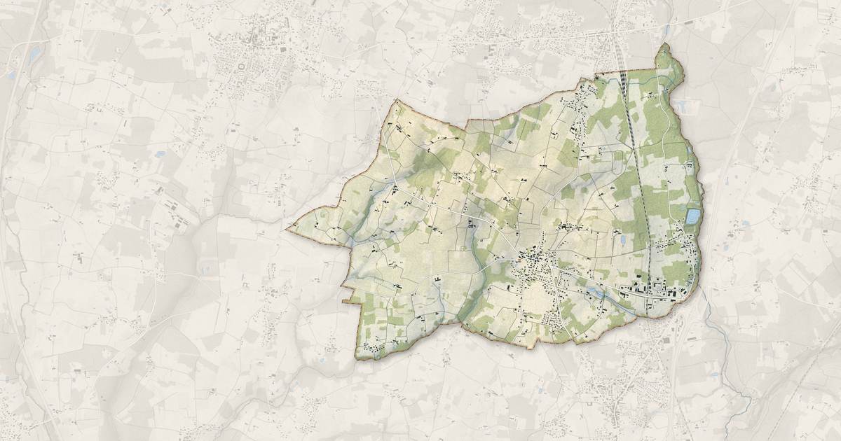 Portrait cartographique de Saint-Mariens : relief, eau, forêts, bâti et voies, calculés à partir des données de l'IGN