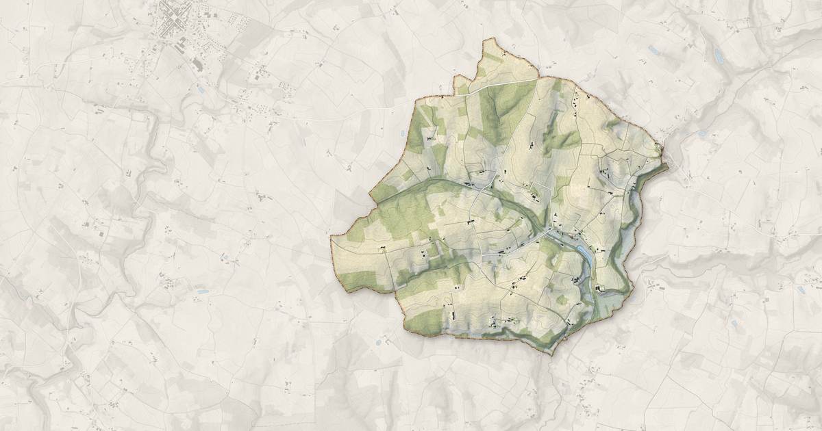 Portrait cartographique de Saint-Martin-du-Puy : relief, eau, forêts, bâti et voies, calculés à partir des données de l'IGN