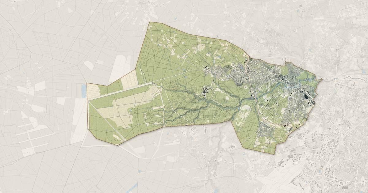 Portrait cartographique de Saint-Médard-en-Jalles : relief, eau, forêts, bâti et voies, calculés à partir des données de l'IGN