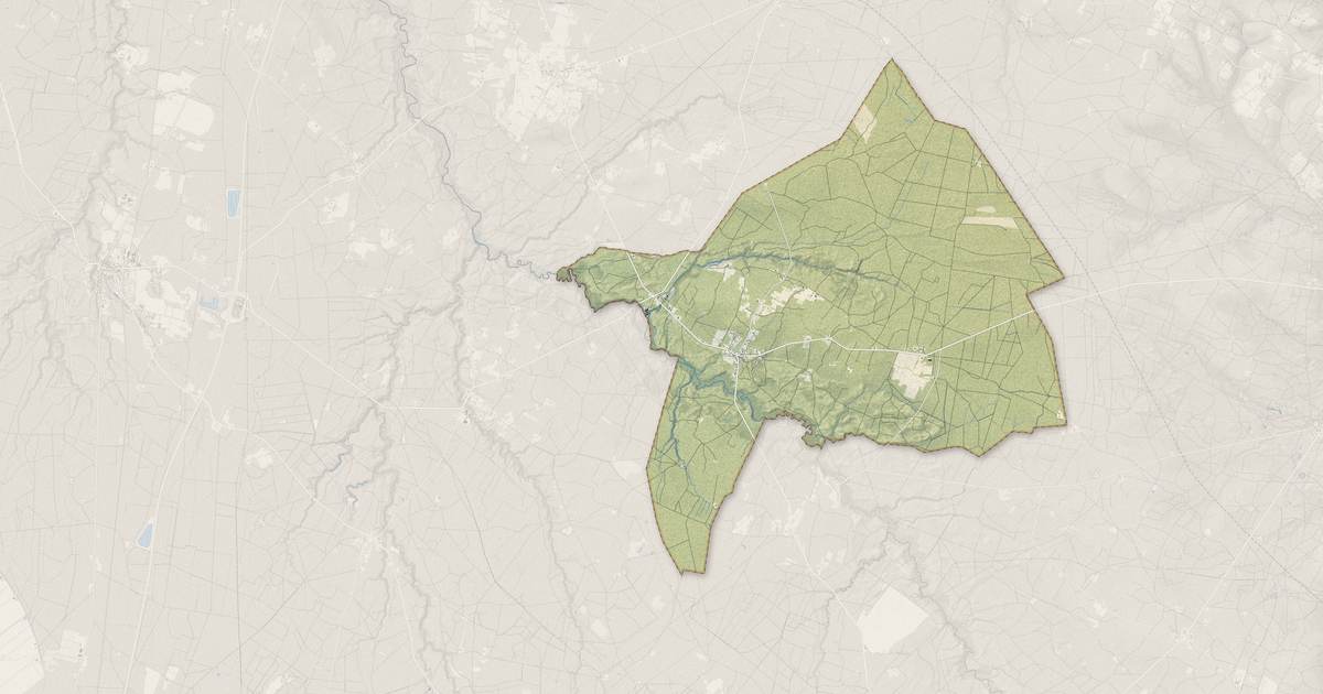 Portrait cartographique de Saint-Michel-de-Castelnau : relief, eau, forêts, bâti et voies, calculés à partir des données de l'IGN