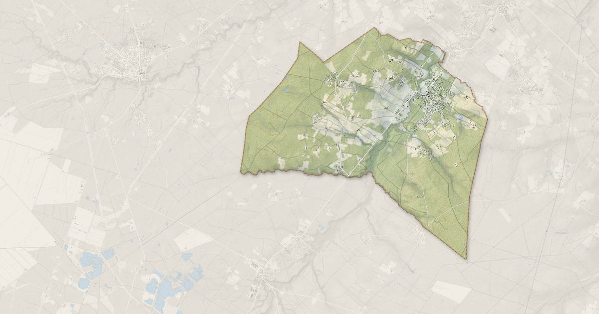 Portrait cartographique de Saint-Morillon : relief, eau, forêts, bâti et voies, calculés à partir des données de l'IGN
