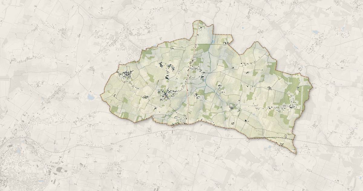 Portrait cartographique de Saint-Paul : relief, eau, forêts, bâti et voies, calculés à partir des données de l'IGN