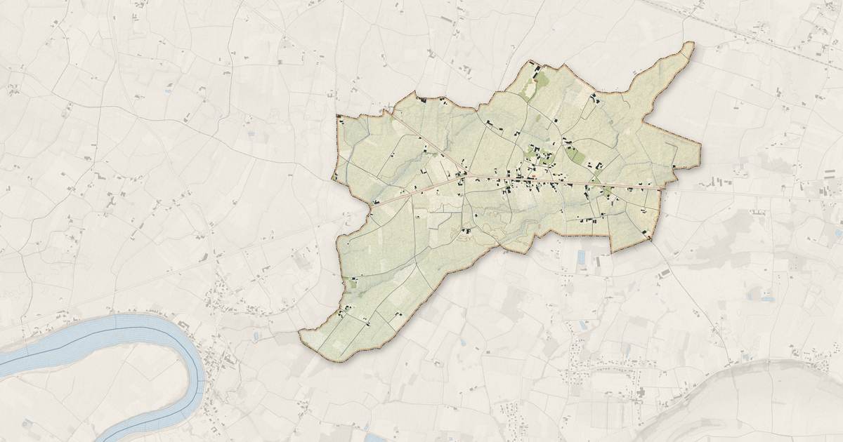 Portrait cartographique de Saint-Pey-d'Armens : relief, eau, forêts, bâti et voies, calculés à partir des données de l'IGN