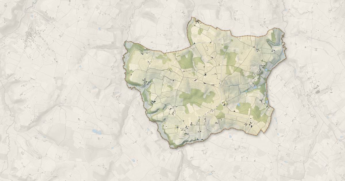 Portrait cartographique de Saint-Quentin-de-Caplong : relief, eau, forêts, bâti et voies, calculés à partir des données de l'IGN