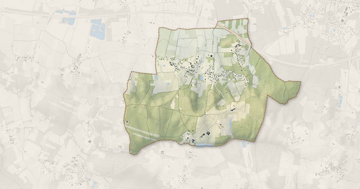 Portrait cartographique de Saint-Sauveur-de-Puynormand : relief, eau, forêts, bâti et voies, calculés à partir des données de l'IGN
