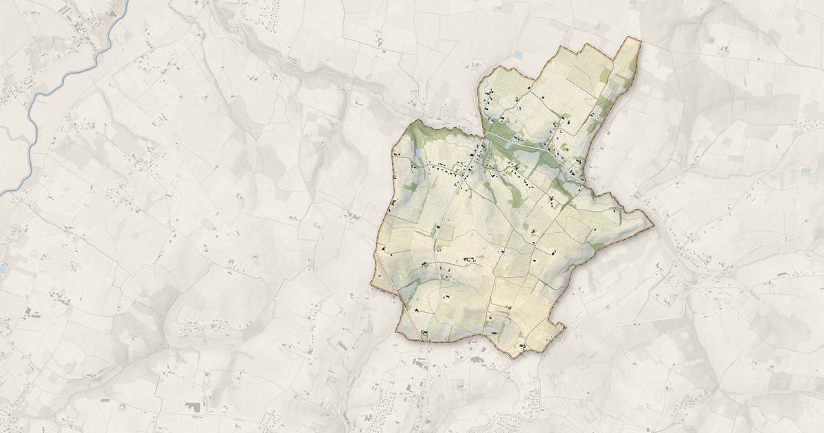 Portrait cartographique de Saint-Sève : relief, eau, forêts, bâti et voies, calculés à partir des données de l'IGN
