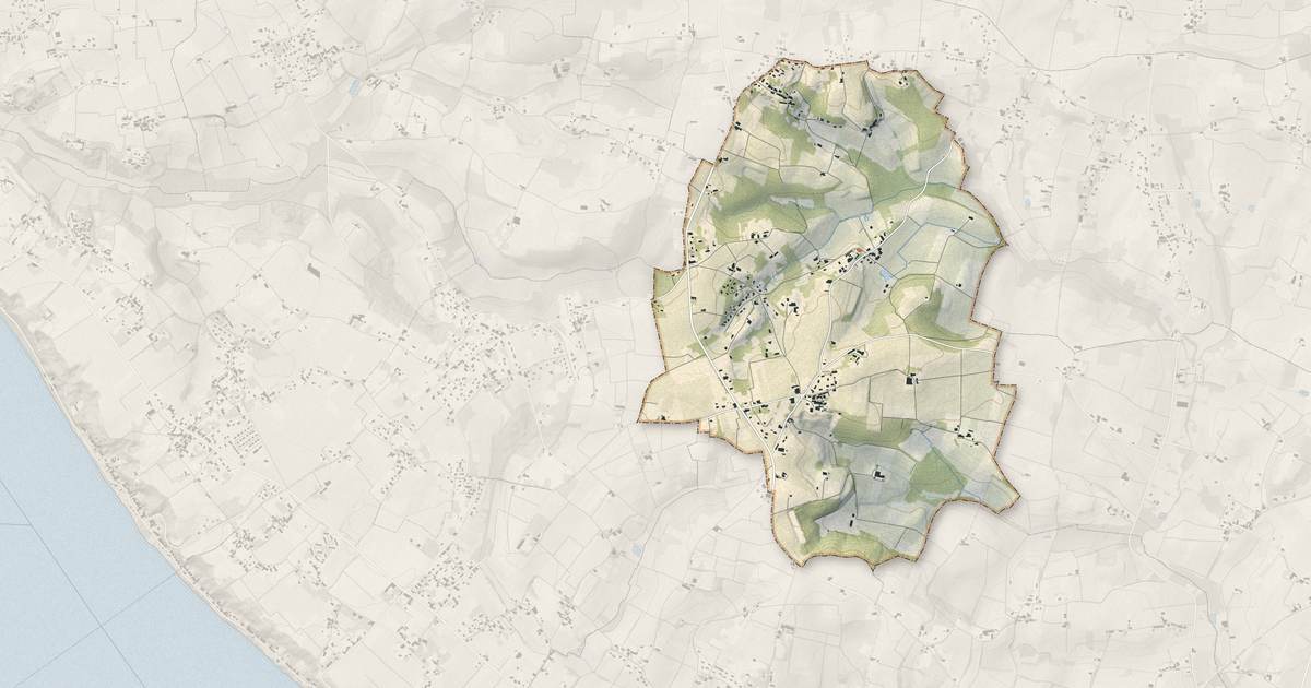 Portrait cartographique de Samonac : relief, eau, forêts, bâti et voies, calculés à partir des données de l'IGN