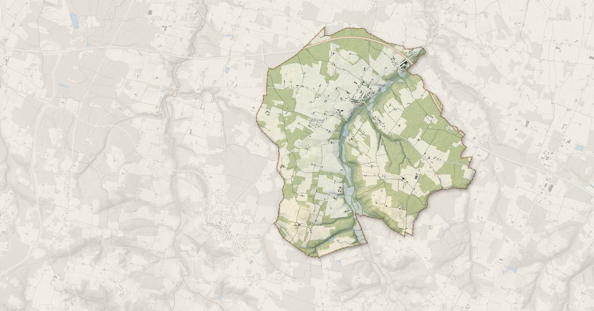 Portrait cartographique de Savignac : relief, eau, forêts, bâti et voies, calculés à partir des données de l'IGN