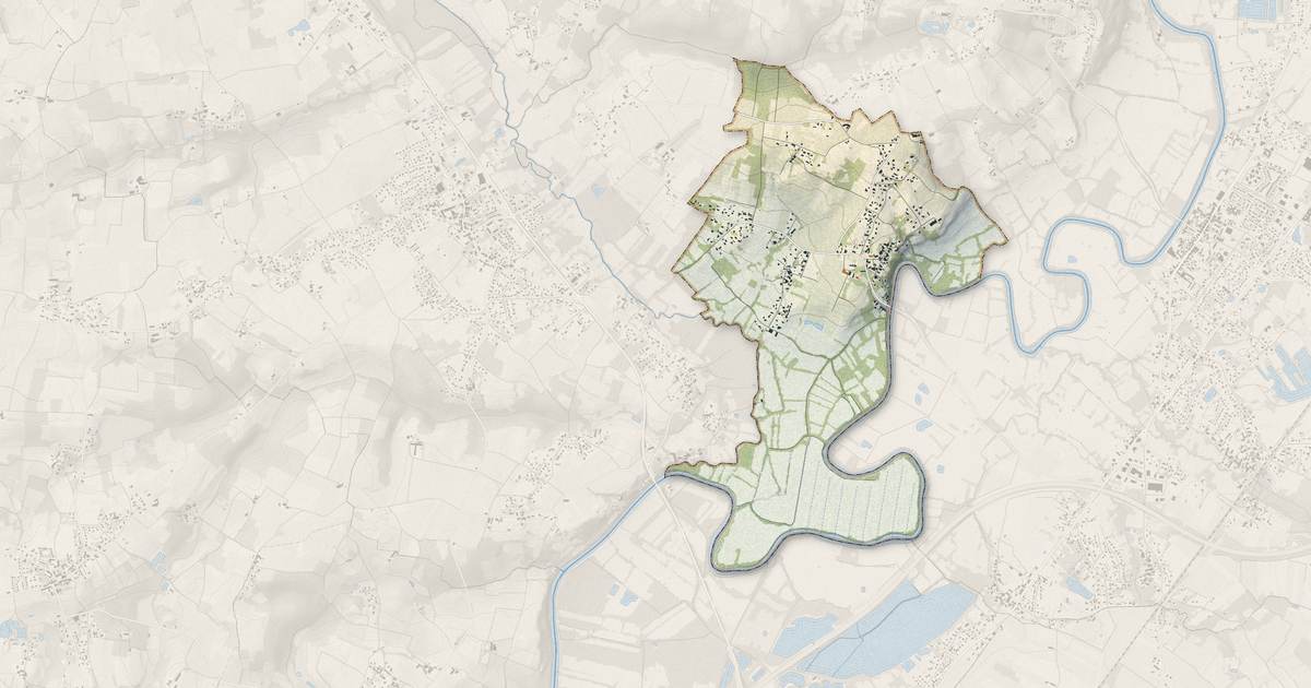 Portrait cartographique de Savignac-de-l'Isle : relief, eau, forêts, bâti et voies, calculés à partir des données de l'IGN