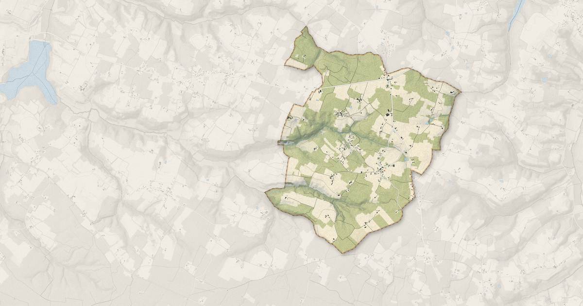 Portrait cartographique de Sendets : relief, eau, forêts, bâti et voies, calculés à partir des données de l'IGN