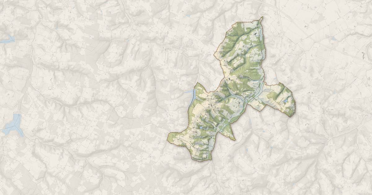 Portrait cartographique de Sigalens : relief, eau, forêts, bâti et voies, calculés à partir des données de l'IGN