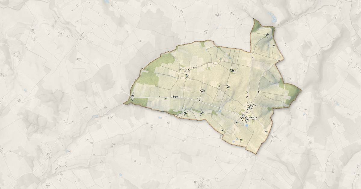 Portrait cartographique de Soussac : relief, eau, forêts, bâti et voies, calculés à partir des données de l'IGN