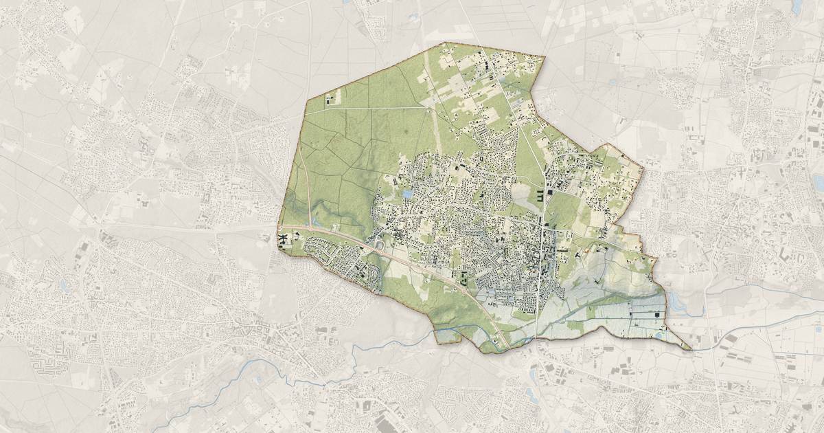Portrait cartographique de Le Taillan-Médoc : relief, eau, forêts, bâti et voies, calculés à partir des données de l'IGN