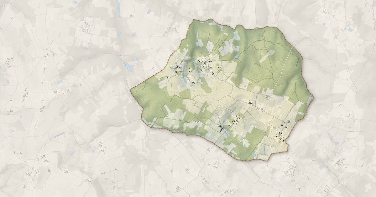 Portrait cartographique de Tayac : relief, eau, forêts, bâti et voies, calculés à partir des données de l'IGN