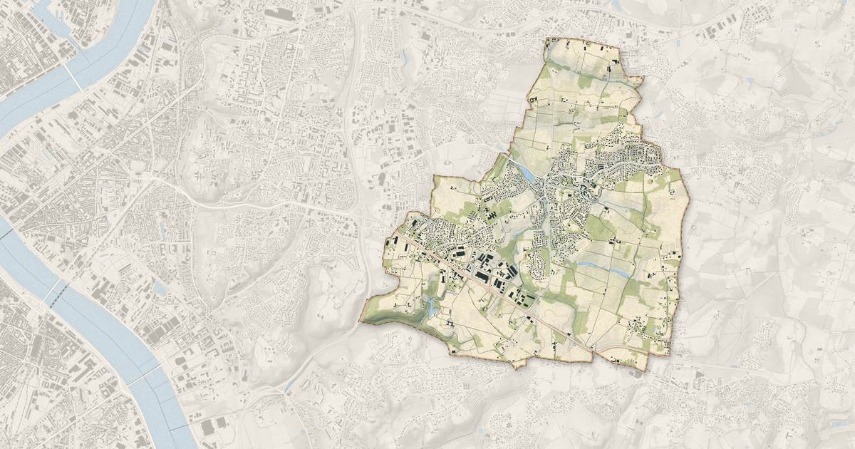 Portrait cartographique de Tresses : relief, eau, forêts, bâti et voies, calculés à partir des données de l'IGN