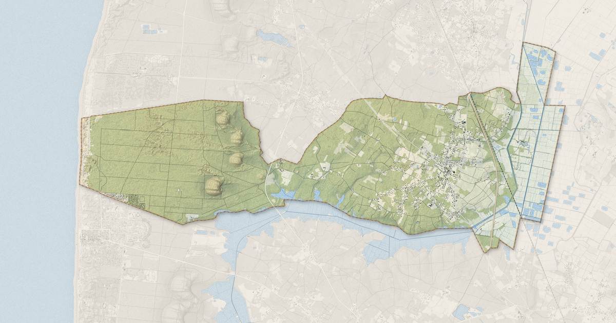 Portrait cartographique de Vensac : relief, eau, forêts, bâti et voies, calculés à partir des données de l'IGN