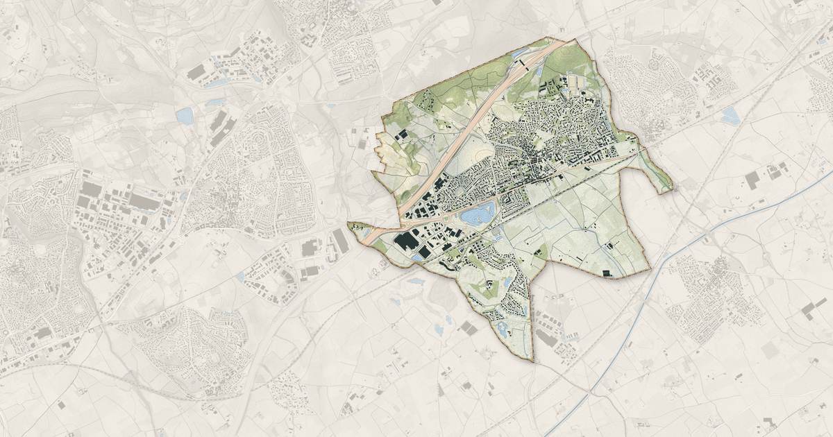 Portrait cartographique de Baillargues : relief, eau, forêts, bâti et voies, calculés à partir des données de l'IGN