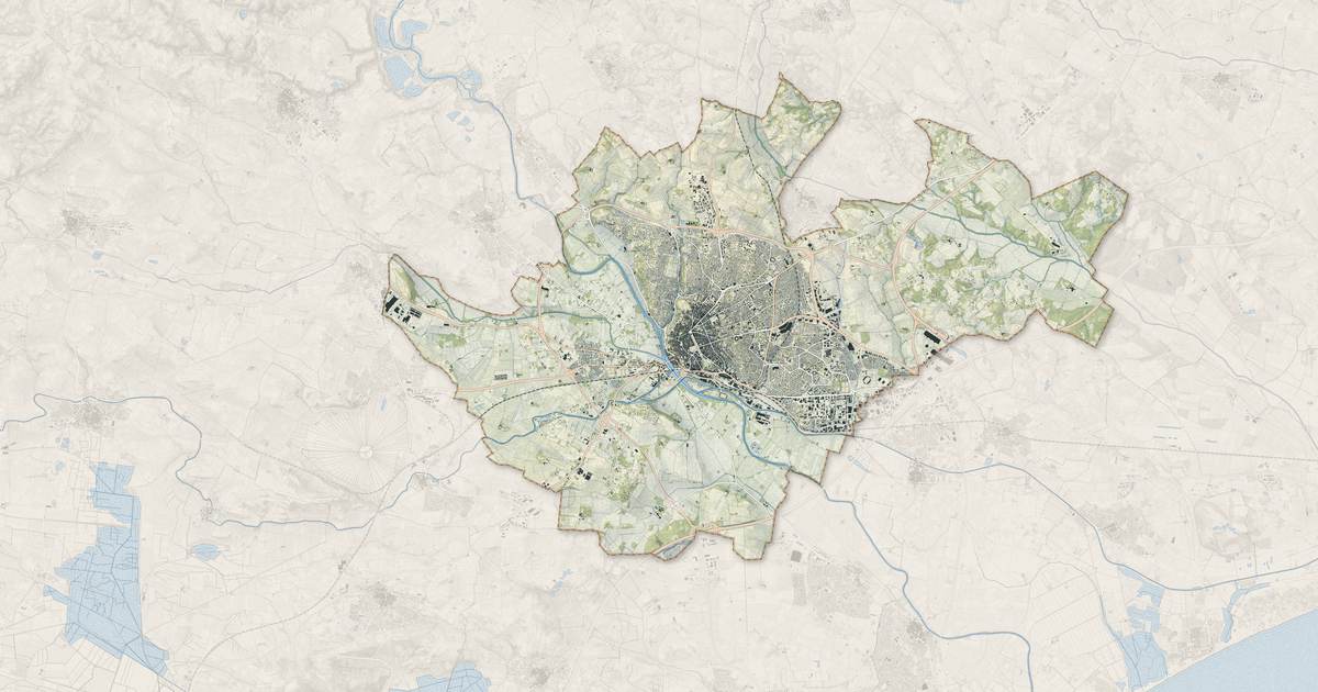 Portrait cartographique de Béziers : relief, eau, forêts, bâti et voies, calculés à partir des données de l'IGN