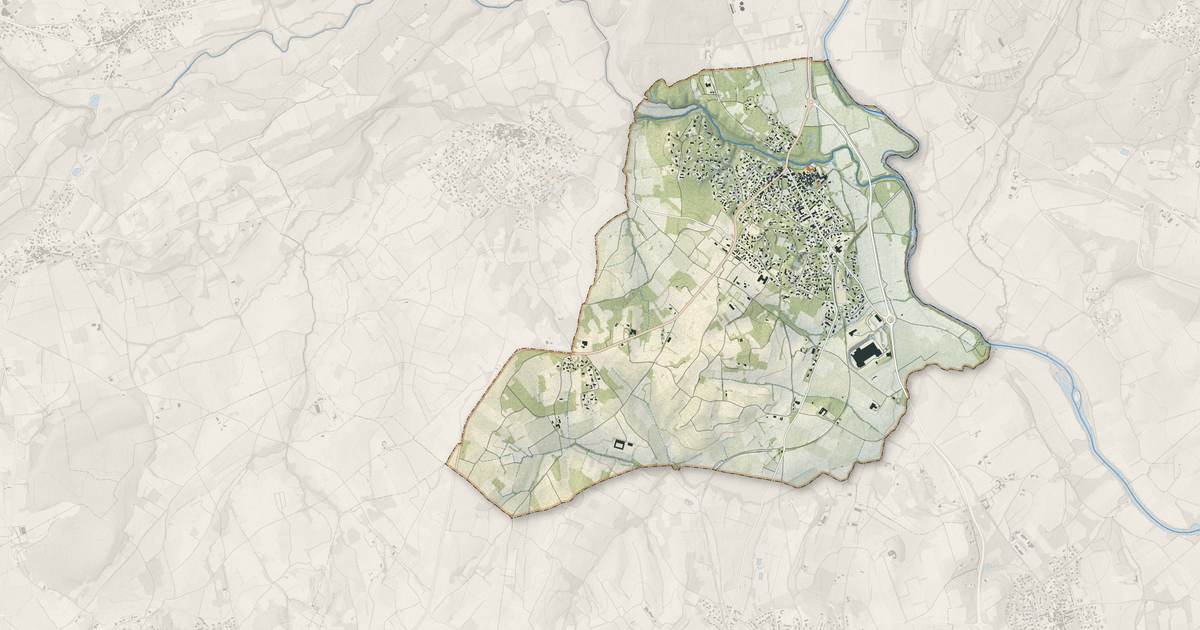 Portrait cartographique de Boisseron : relief, eau, forêts, bâti et voies, calculés à partir des données de l'IGN