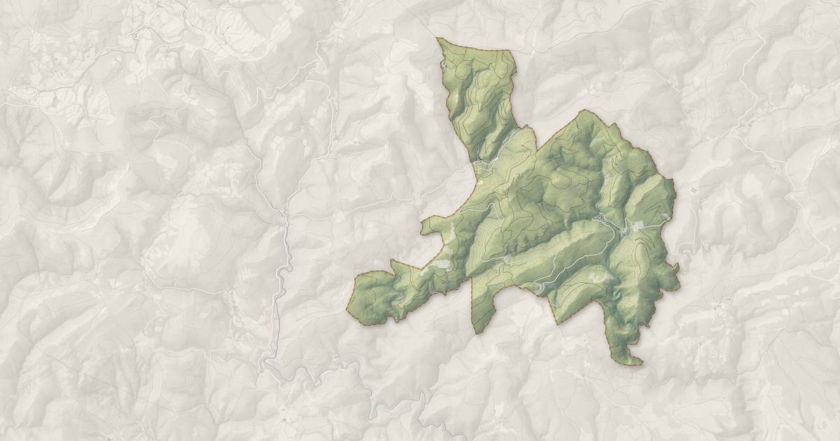 Portrait cartographique de Boisset : relief, eau, forêts, bâti et voies, calculés à partir des données de l'IGN