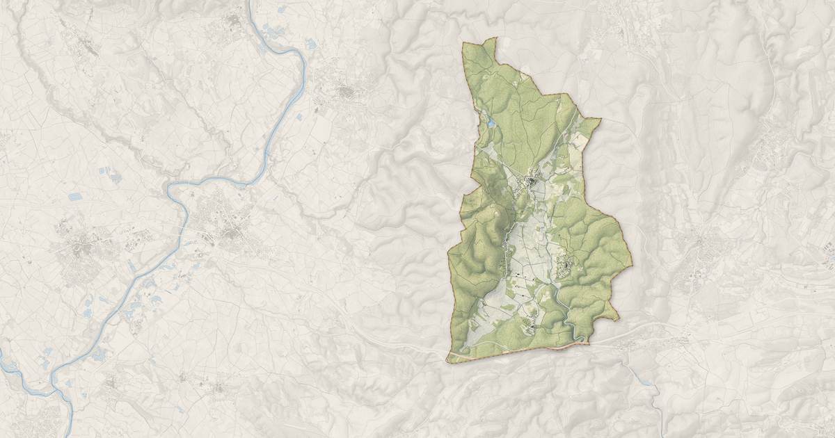 Portrait cartographique de La Boissière : relief, eau, forêts, bâti et voies, calculés à partir des données de l'IGN