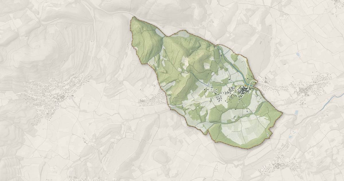 Portrait cartographique de Buzignargues : relief, eau, forêts, bâti et voies, calculés à partir des données de l'IGN