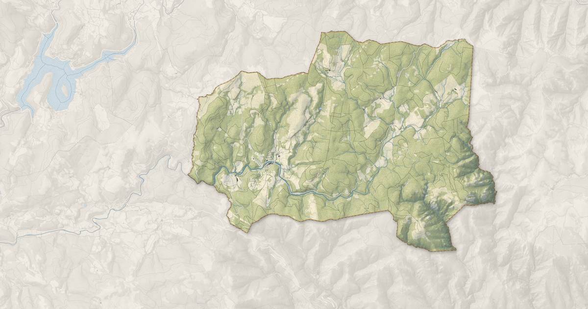 Portrait cartographique de Cambon-et-Salvergues : relief, eau, forêts, bâti et voies, calculés à partir des données de l'IGN