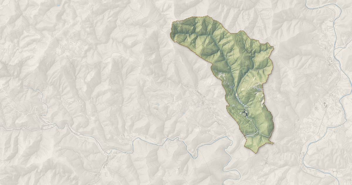 Portrait cartographique de Camplong : relief, eau, forêts, bâti et voies, calculés à partir des données de l'IGN