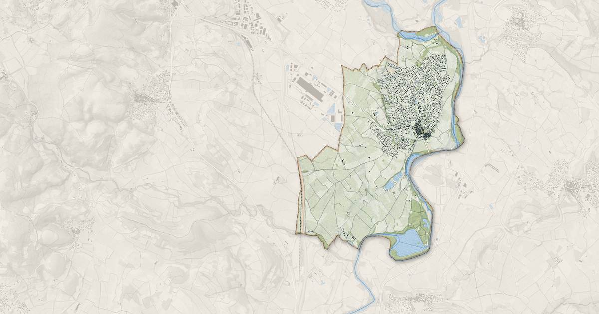Portrait cartographique de Canet : relief, eau, forêts, bâti et voies, calculés à partir des données de l'IGN