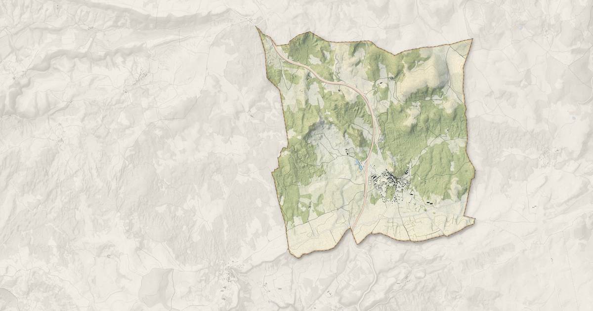 Portrait cartographique de Le Caylar : relief, eau, forêts, bâti et voies, calculés à partir des données de l'IGN