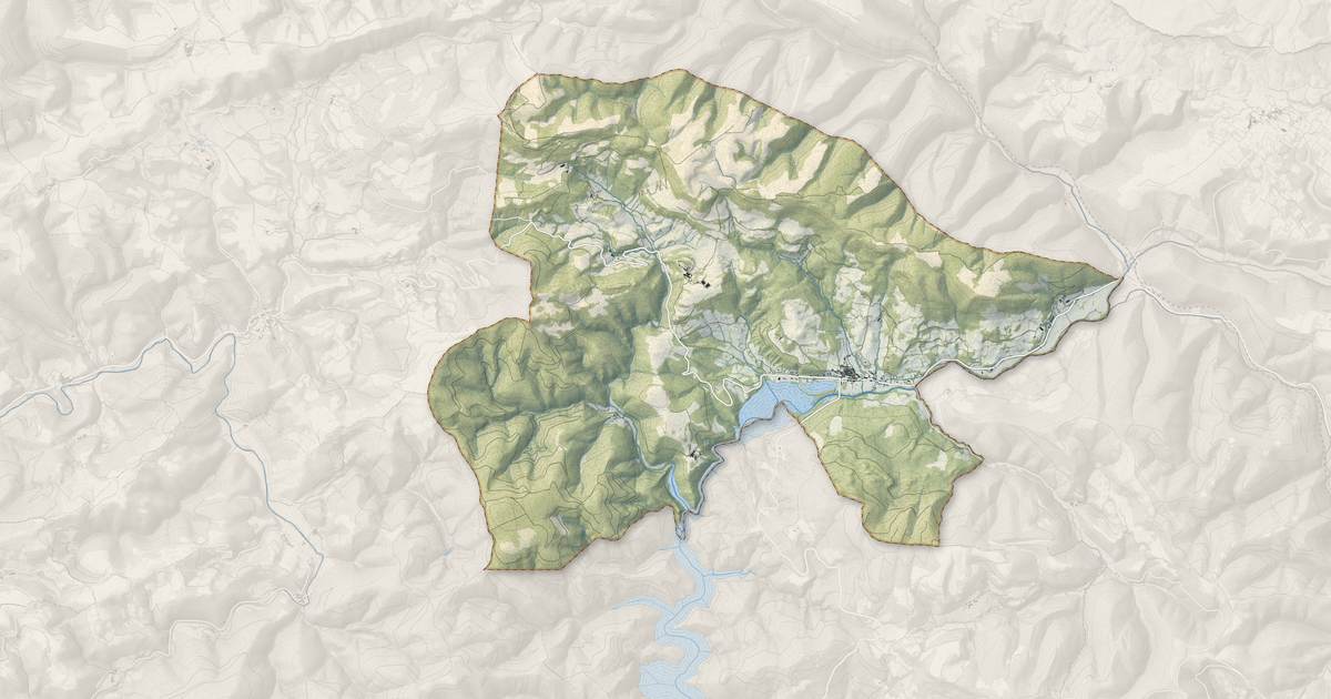 Portrait cartographique de Ceilhes-et-Rocozels : relief, eau, forêts, bâti et voies, calculés à partir des données de l'IGN