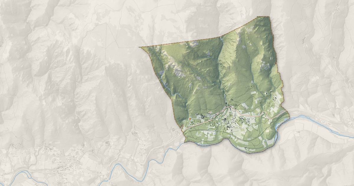 Portrait cartographique de Colombières-sur-Orb : relief, eau, forêts, bâti et voies, calculés à partir des données de l'IGN