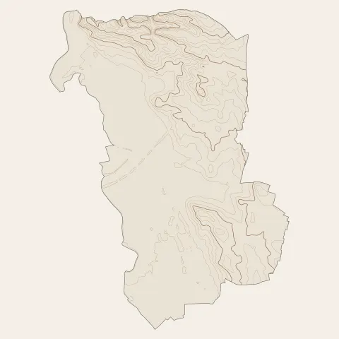 Florensac : courbes de niveau