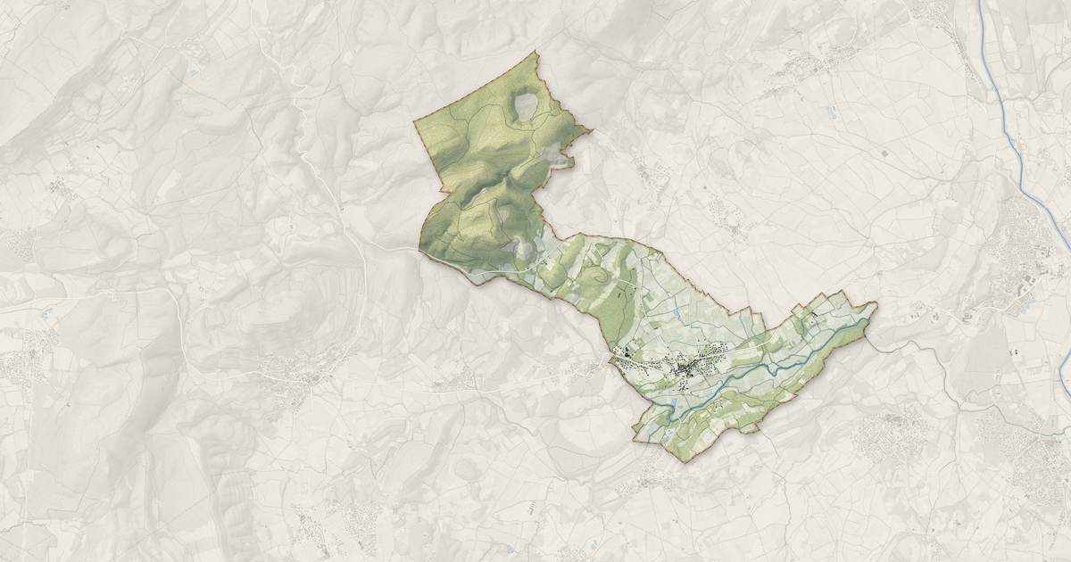 Portrait cartographique de Galargues : relief, eau, forêts, bâti et voies, calculés à partir des données de l'IGN