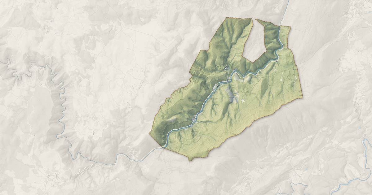 Portrait cartographique de Gorniès : relief, eau, forêts, bâti et voies, calculés à partir des données de l'IGN
