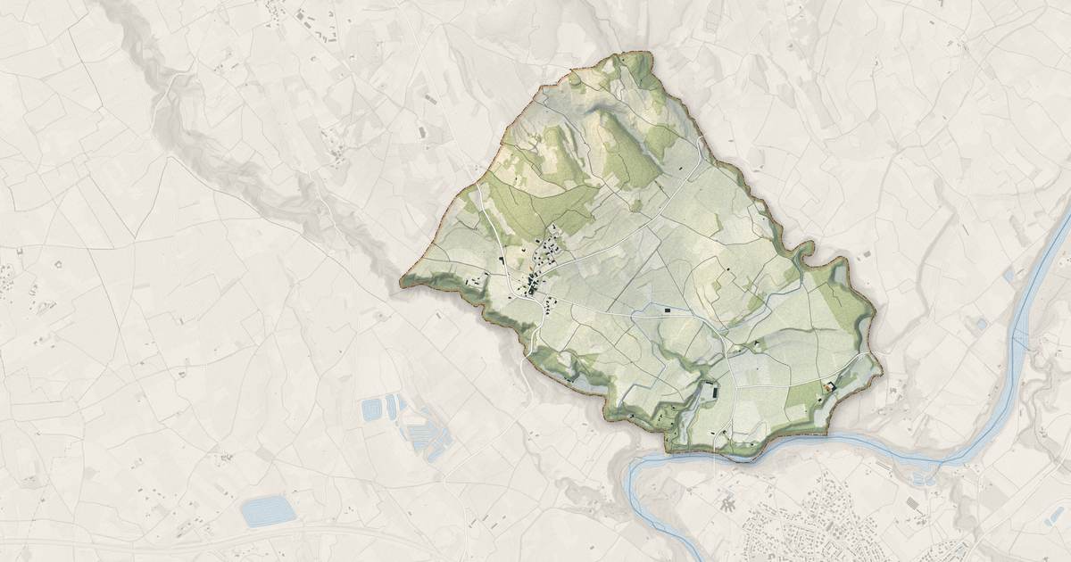Portrait cartographique de Lagamas : relief, eau, forêts, bâti et voies, calculés à partir des données de l'IGN