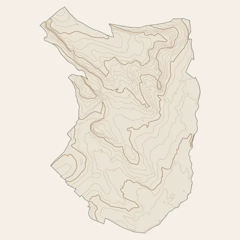Lavérune : courbes de niveau