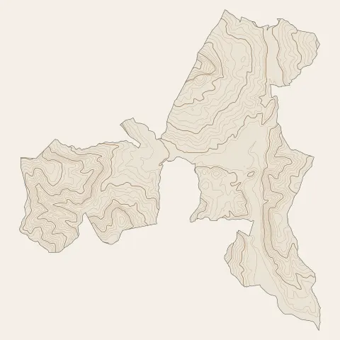 Lodève : courbes de niveau