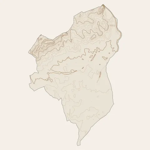 Lunel : courbes de niveau