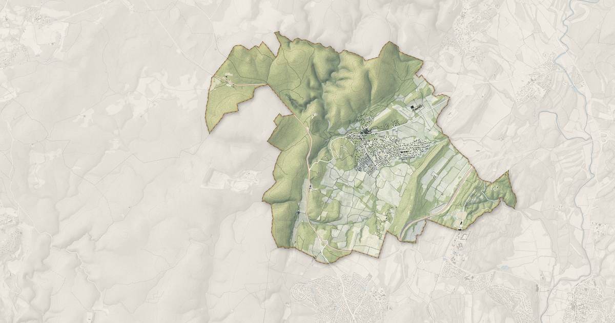 Portrait cartographique de Les Matelles : relief, eau, forêts, bâti et voies, calculés à partir des données de l'IGN