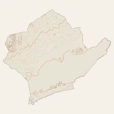 Mauguio : courbes de niveau